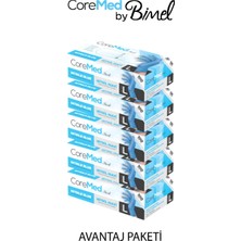CoreMed Nitril Mavi Pudrasız Muayene Eldiveni L - 5 Paket 100 Lü L