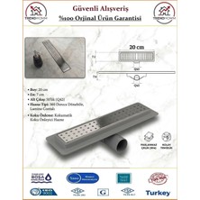 Trendhomm Duş Gider Kanalı - Dönerli Alt Hazne - Paslanmaz Izgara - 20cm