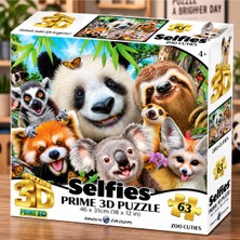 Prime 3D Selfies Zoo Cutes 63 Parça 3D Puzzle
