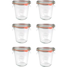 Weck Kavanoz Cam Saklama Kabı 290 ml Bardak Tip (6'lı Paket)