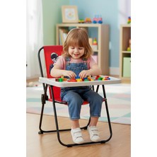 Exent Kids 2–6 Yaş, Game Astro Katlanır Oyun Aktivite Masası, Tak-Çıkar Masa Ile-Kırmızı
