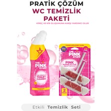 The Pink Stuff 2'li Wc Klozet Temizlik Seti – Tuvalet Temizleyici Jel ve Power Active Wc Bloğu-Hijyen-Ekonomik