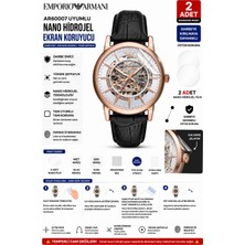 Astakos Emporio Armani AR60007 Uyumlu 2 Adet Şeffaf Nano Hidrojel Darbe Emici Kırılmaz Cam Koruyucu Tpu Film