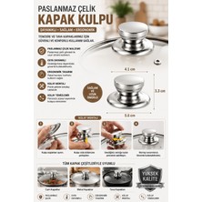 Belirtilmemiş Paslanmaz Çelik Tencere Kapak Kulpu – Isıya Dayanıklı Vidalı Tencere Kapak Kulpu Metal Kulp