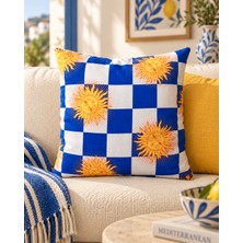 Rue Studio Modern Ev Dekorasyonu Için Desenli Kırlent Kılıfı - 45X45 cm Fermuarlı