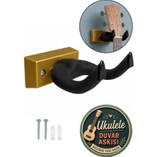 Lastvoice UKL-666GLD Kaliteli Ukulele Duvar Askısı Standı Aparatı Altın