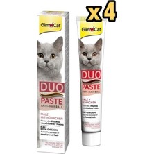 Gimcat Duo Anti-Hairball Tüy Sağlığı Için Tavuklu Kedi Macunu 50GR x 4 Adet