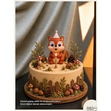 Dailyboo Creates Mum Üfleyen Sincap Pasta Süsü-Doğum Günü,parti,pasta Süsleme-Figür Oyuncak