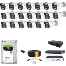 Anunnaki 20'li 4mp Ip Kamera Seti 32 Kanal Nvr Poe Switch Gece Görüşlü Sesli Metal Kasa Dış Mekan