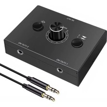 Temiz Pazar 6077 Ses Kulaklık Hoparlör 2 Port Aux Switch Çoklayıcı Çevirici 3.5mm Stereo Audio Seçici.
