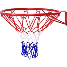 Leyaton Basketbol Pota Çemberi Fileli 18 mm + Top Hediye Kırmızı Renkli Kauçuk Malzeme ile Okul ve Bahçe Kullanımı