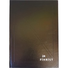 Gürpaş 24'lü Siyah Cilt Bezli Ticari Fihrist 20X28 Ölçülerde Pratik Kırtasiye Ürünü
