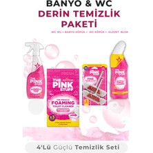 The Pink Stuff Banyo ve Wc Derin Temizlik Seti 4'lü – Banyo Köpüğü, Tuvalet Jel, Wc Köpük ve Aktif Klozet Bloğu