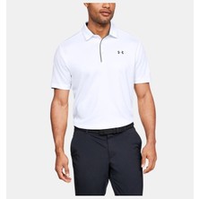 Under Armour Erkek UA Tech Polo T-shirt Beyaz Renk Nefes Alabilir Kumaş ile Rahat Kesim