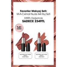 M.A.C Macximal Nude İkili Ruj Seti: Velvet Teddy & Kinda Sexy Renkli Uzun Süre Kalıcı Makyaj
