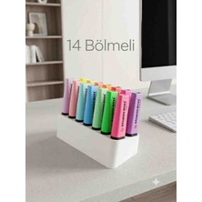 14 Bölmeli Fosforlu Kalem Stand