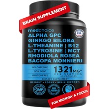 Medchoice Medchoıce Nootropic Brain Memory Focus Ginkgo Biloba 1321MG  60 Capsul.