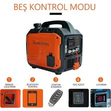 Webesten 24V Dc Portatif Jeneratör 1800W (24V Akü Doldurur)