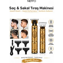 Neffo T Bıçak Saç Sakal Traş Makinesi Altın Renk