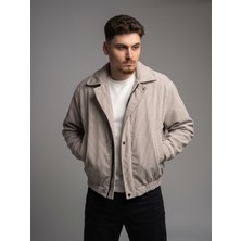 Felvino Erkek Fitilli Kadife Bomber Ceket Fermuarlı Çıtçıtlı Mont
