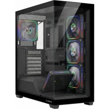 Rampage Sylon 850W 80 Plus Bronze Siyah 5*12CM Argb Fan Atx Mıd-T Gaming Oyuncu Kasası