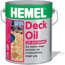 Hemel 2,5 lt Walnut Renk Deck Boyası Ahşap İçin Kolay Uygulama ve UV Koruma