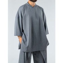 Cocopelli Oversize Tasarım Gri Erkek Sweat COC3388