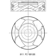 Opel Astra J B 1.6dtl 14 Astra K B 1.6dtl 15 2014-2015 Piston Sekman 79.70 Std 55577552 Goetze