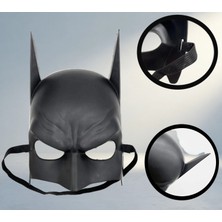 Hsc Bilişim Çocuklar Için Arkadan Lastikli Siyah Batman Maskesi 20X14 cm