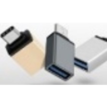 İlkyaz Fashion Type-C To USB 3.2 Otg Metal Gövde Dönüştürücü Adaptör Siyah HDX7899