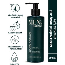 Bade Natural Men's Garage Tıraş Jeli Nemlendirici ve Ferahlatıcı 200 ml