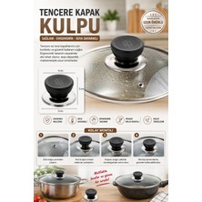 Doori Tencere Kapak Kulpu Isıya Dayanıklı Ergonomik Yedek Kapak Tutacağı – Tava ve Cam Kapak Uyumlu Bakalit Kulp