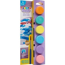 Carioca Tempera Suluboya Süper Yıkanabilir Fırçalı Pastel Renkler 6*25ML