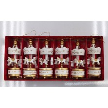 baytoptan Mini Ahşap Atlı Karınca Beyaz 6'lı