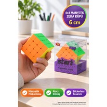 Toyfest Manyetik 4x4 Zeka Küpü Young Joe Magic Start Hız Küpü Stickerless Renkli Akıcı Dönüş 6 cm