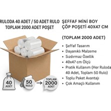 Still Şeffaf Mini Boy Çöp Poşeti 40X47 cm - 50 Rulo Koli Paketi (Ruloda 40 Adet - Toplam 2000 Adet)
