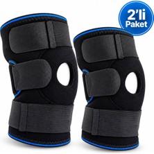 Jukon 2'li Patella Destekli Dizlik 2 Adet Ayarlanabilir Cırtlı Açık Diz Kapağı Sporcu Dizliği