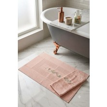 A.Z.H. Maribor (2.li Set) 50X70CM. / 60X100 cm %100 Pamuk Nakışlı Lüks Ayak Havlusu, Ayak Paspası, Havlu Paspas, Banyo ve Lavabo Paspası