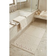 A.Z.H. Maribor (2.li Set) 50X70CM. / 60X100 cm %100 Pamuk Nakışlı Lüks Ayak Havlusu, Ayak Paspası, Havlu Paspas, Banyo ve Lavabo Paspası