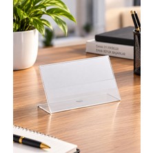 Stand Market Etiketlik Pleksi 4 × 6 cm – Şeffaf 10’lu