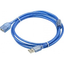 Fully USB 2.0 Uzatma Kablosu 1.5 Metre - Şeffaf Mavi Renk
