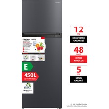Toshiba Orjinal Tazelik ve Koku Önleme 450 Litre No-Frost Buzdolabı Morandi Gri GR-RT624WE-PMT(06)