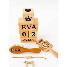 Shopfocus Kişiye Özel Isimli-Anı Küpü Ful Ahşap Pürüsüz-Bebek Çıngırak Full Ahşap-Bebek Fırçası Keçi Kılı-Yaka Iğnesi Zirkonyum-Künye Bileklik Zirkonyum-Hediyelik-Anne Bebek-Yeni Doğan-Doğum Hediyesi