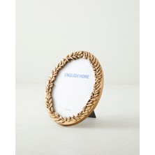 English Home Bloem Açık Kahverengi Reçine Çerçeve 13X18 cm Oval Şekil ile Şık Tasarım