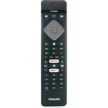 Herz Philips ile Uyumlu Model 43PUS7805/62 Mikrofonlu Smart Tv Kumanda
