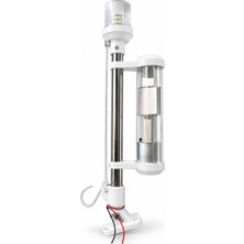 Han Marin 40 cm LED Aydınlatmalı Krom Bayrak Direği