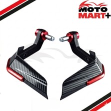 Motomart+ Yamaha R3  Rüzgarlıklı Manet Koruma Karbon Desenli Kırmızı MKT1496