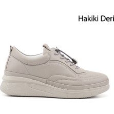 Gönderi(r) Kadın Taş  Bağcıklı Hakiki Deri Sneaker