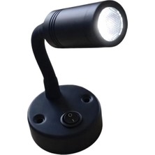 MELLİFERA Mellifera LED Okuma Lambası Eko Döner Başlıklı Kısa 2W 12V/24V - Siyah