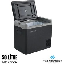 Tecnopoint TC21-09 Tek Kapaklı Araç Içi Portatif Buzdolabı 50 Litre 12V-24V